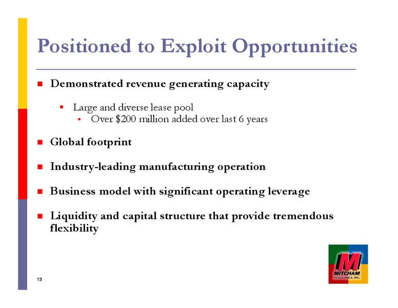 JOHNSON RICE & COMPANY 2013 ENERGY CONFERENCE – Mitcham Industries – slide 13