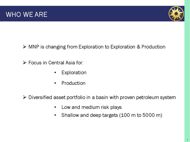 Company Presentation – Mnp Petroleum – slide 2