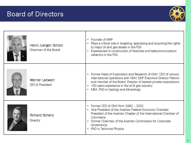 Company Presentation – Mnp Petroleum – slide 30