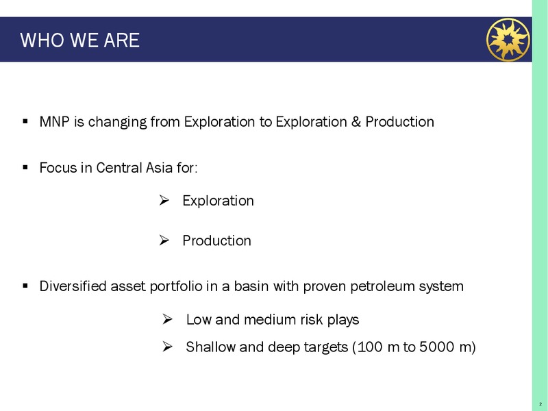 Company Presentation – Mnp Petroleum – slide 2