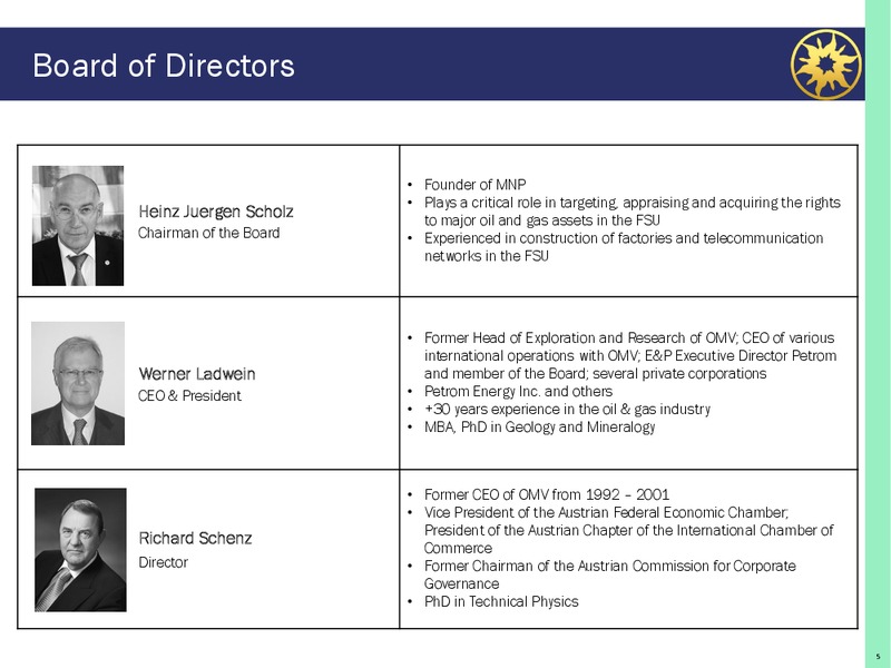 Company Presentation – Mnp Petroleum – slide 5