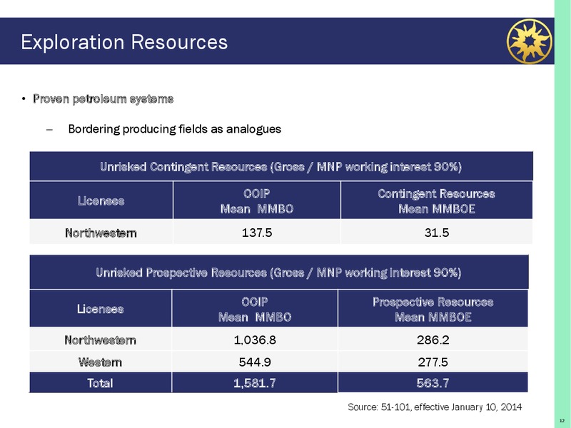 Company Presentation – Mnp Petroleum – slide 12