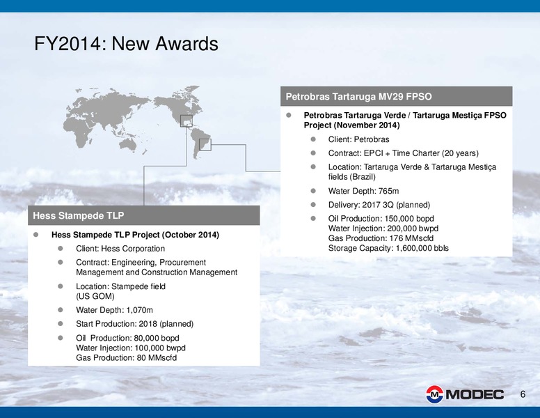 2014 FINANCIAL RESULTS – Modec – slide 6