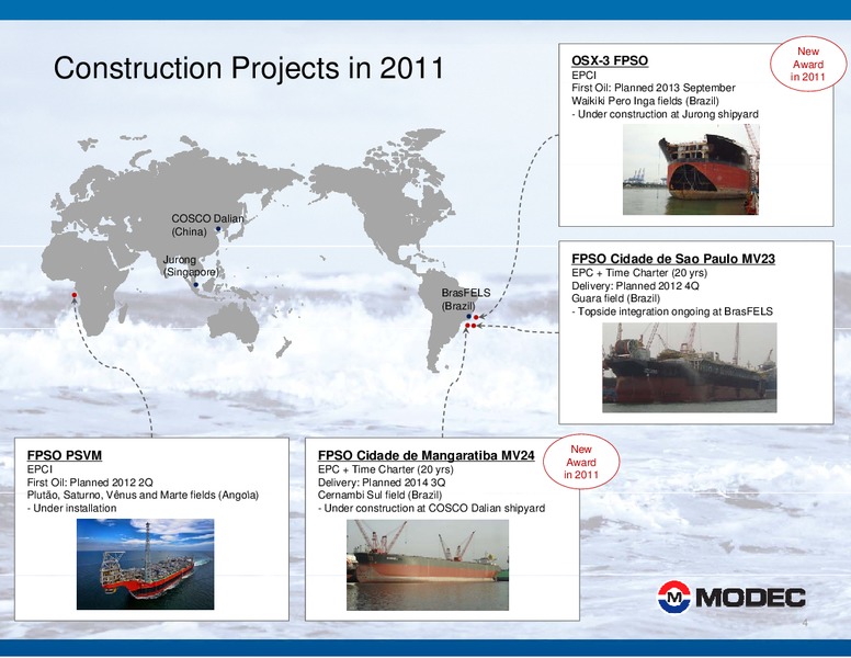 2011 FINANCIAL RESULTS – Modec – slide 4