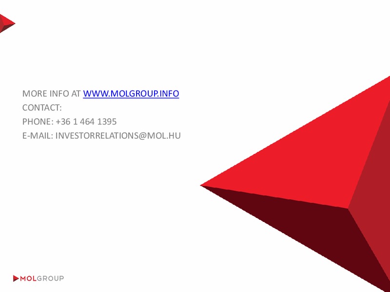 INVESTOR PRESENTATION – Mol Group – slide 72