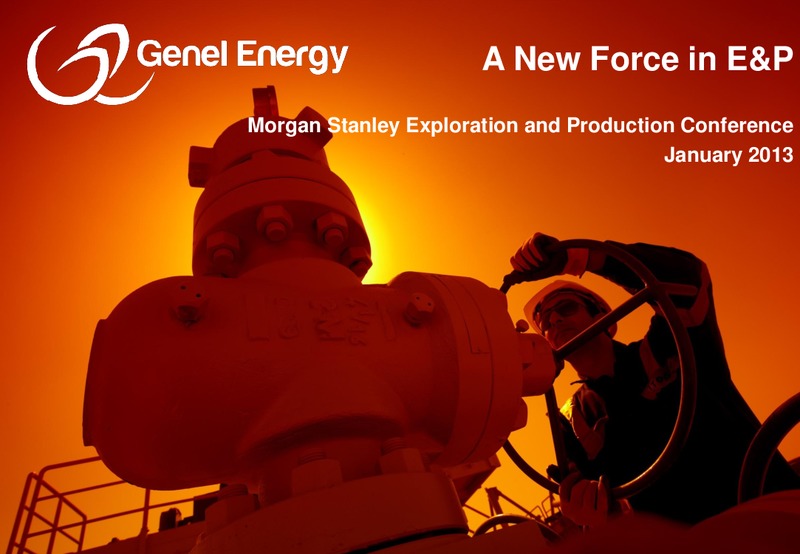 EXPLORATION & PRODUCTION CONFERENCE – Morgan Stanley – slide 1
