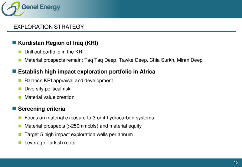 EXPLORATION & PRODUCTION CONFERENCE – Morgan Stanley – slide 12