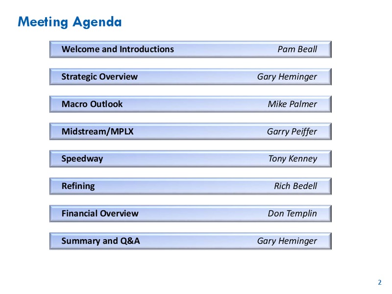 Analyst and Investor Day – MPLX Lp – slide 2