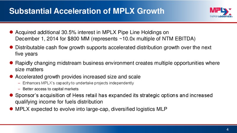 Morgan Stanley MLP Conference – MPLX Lp – slide 3