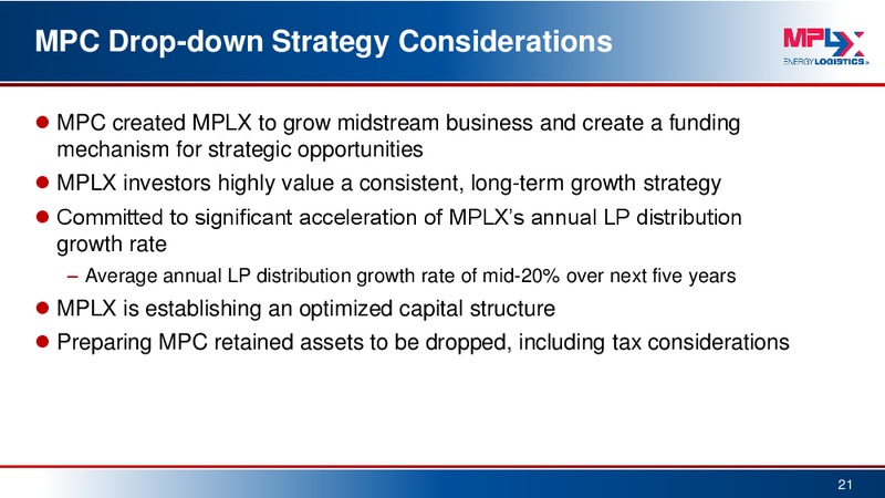 Morgan Stanley MLP Conference – MPLX Lp – slide 20