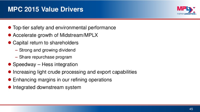 Barclays MLP Corporate Access Day – MPLX Lp – slide 44