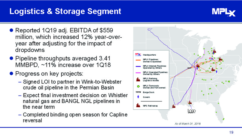1Q 2019 Earnings Presentation – MPLX Lp – slide 17