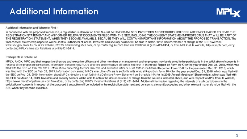 RBN Energy Export Conference – MPLX Lp – slide 2