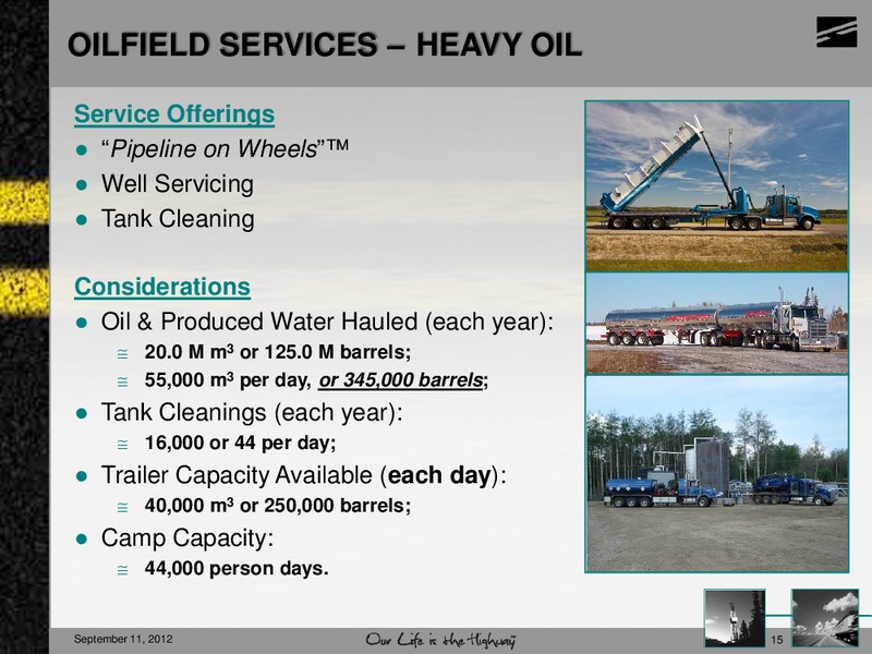 PETERS & CO LIMITED 2012 ENERGY CONFERENCE – Mullen Group Ltd. – slide 15