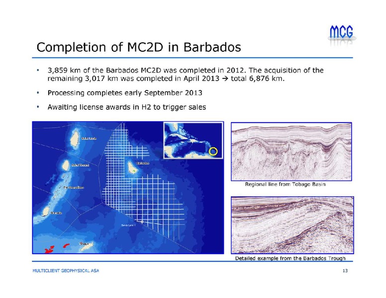Q2 2013 RESULT – Multiclient Geophysical Asa – slide 13