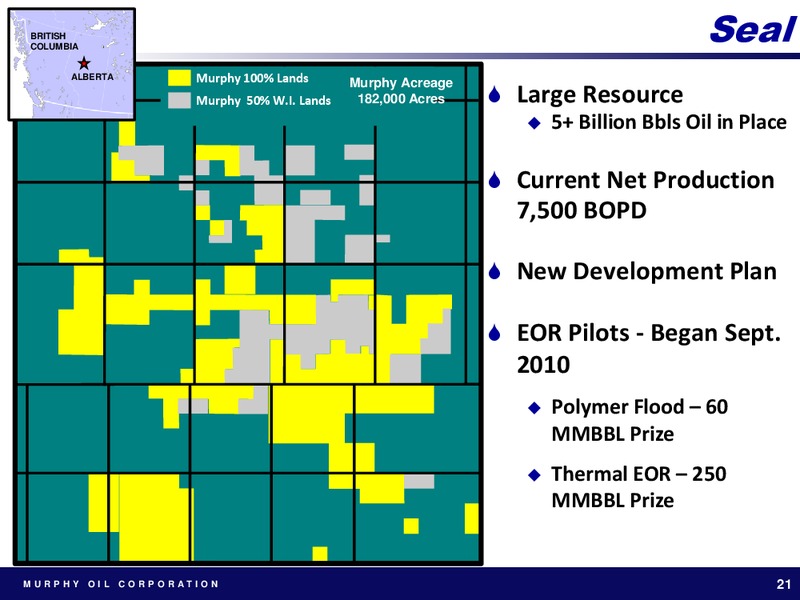 BARCLAYS CAPITAL AMERICAS SELECT CONFERENCE – Murphy Oil Corp – slide 20