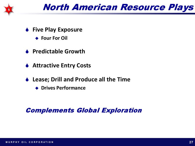 UBS 2012 GLOBAL OIL AND GAS CONFERENCE – Murphy Oil Corp – slide 26