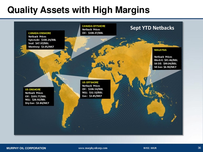 BAML GLOBAL ENERGY CONFERENCE – Murphy Oil Corp – slide 35