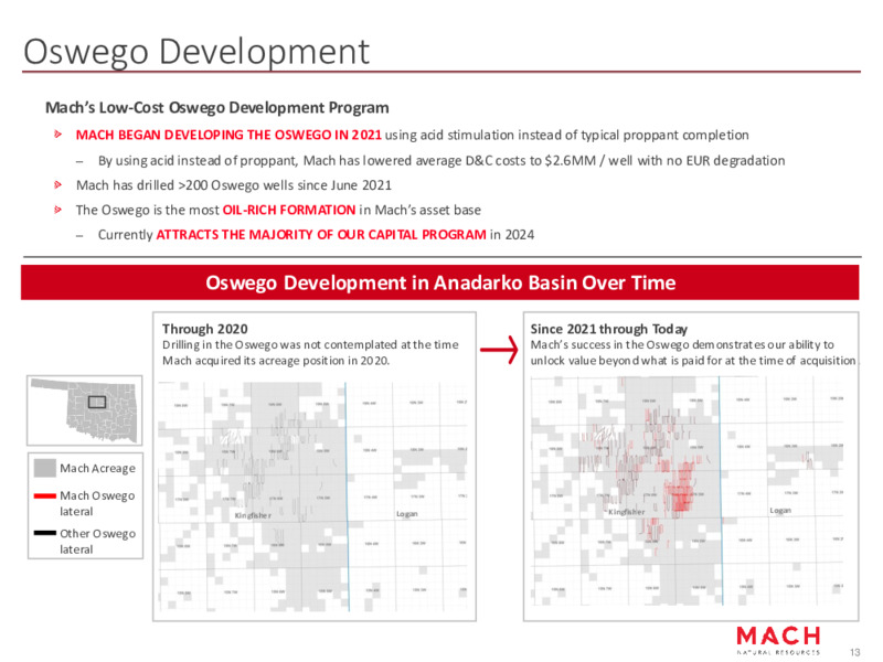 August 2024 Investor Presentation – Mach Natural Resources LP – slide 13