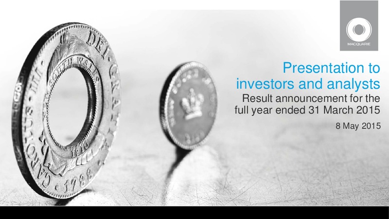 May 2015 Investor Presentation – Macquarie Capital Group Ltd. – slide 1