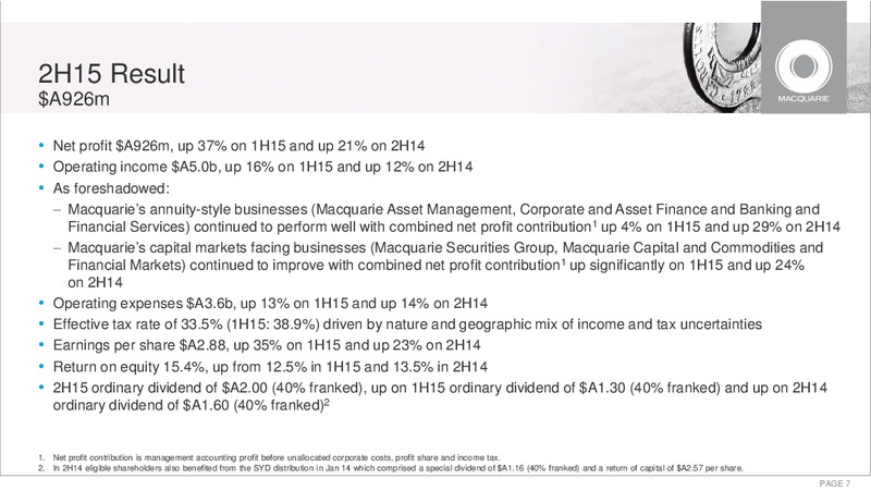May 2015 Investor Presentation – Macquarie Capital Group Ltd. – slide 6