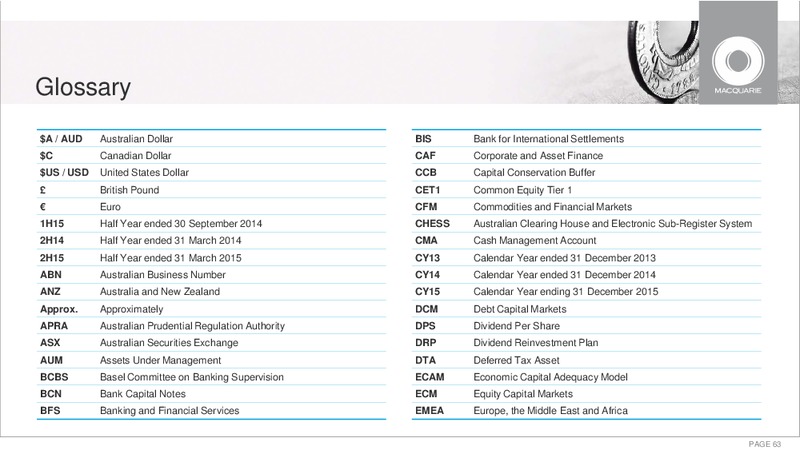 May 2015 Investor Presentation – Macquarie Capital Group Ltd. – slide 62