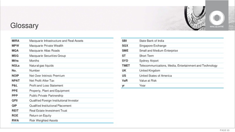 May 2015 Investor Presentation – Macquarie Capital Group Ltd. – slide 64