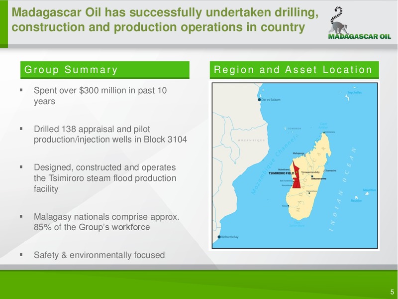 COMPANY PRESENTATION – Madagascar Oil – slide 4
