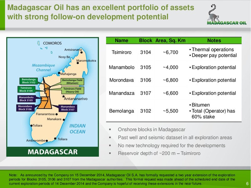 COMPANY PRESENTATION – Madagascar Oil – slide 5
