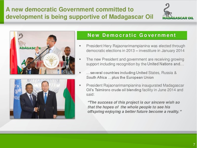 COMPANY PRESENTATION – Madagascar Oil – slide 6