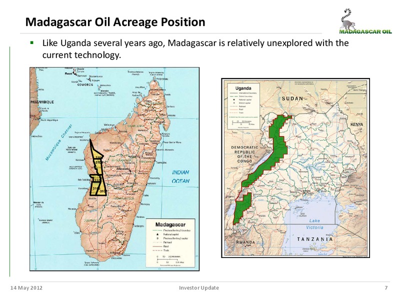 MANAGEMENT UPDATE – Madagascar Oil – slide 6