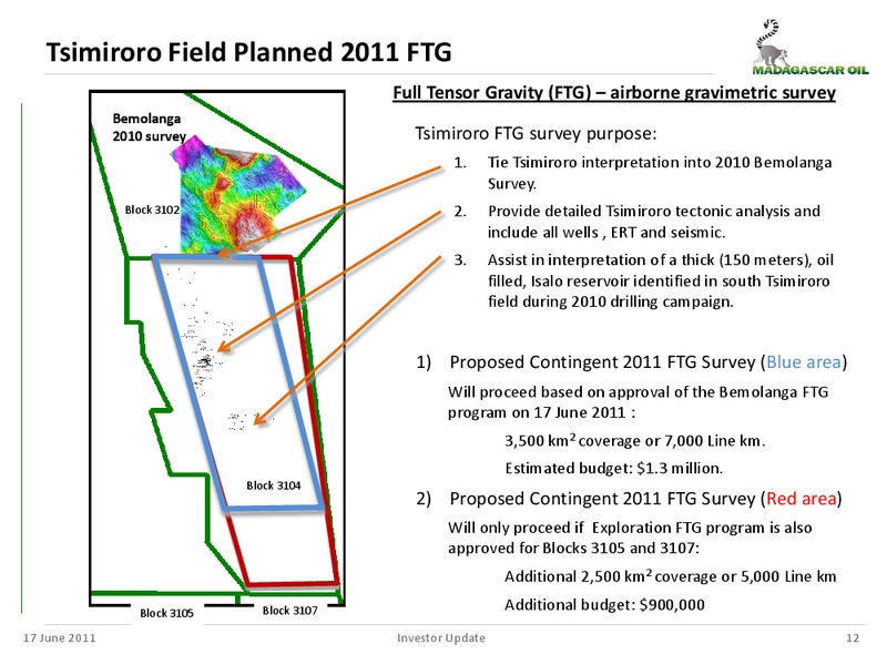 JUNE 2011 INVESTOR PRESENTATION – Madagascar Oil – slide 11