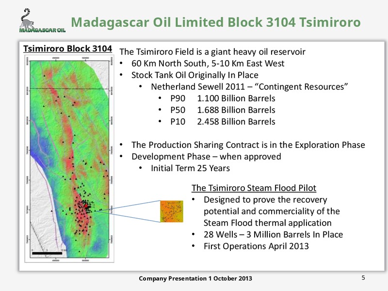 OCTOBER 2013 CORPORATE PRESENTATION – Madagascar Oil – slide 4