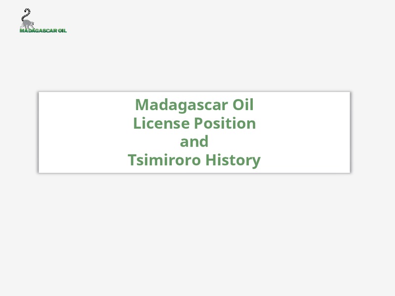 NOVEMBER 2013 CORPORATE PRESENTATION – Madagascar Oil – slide 2