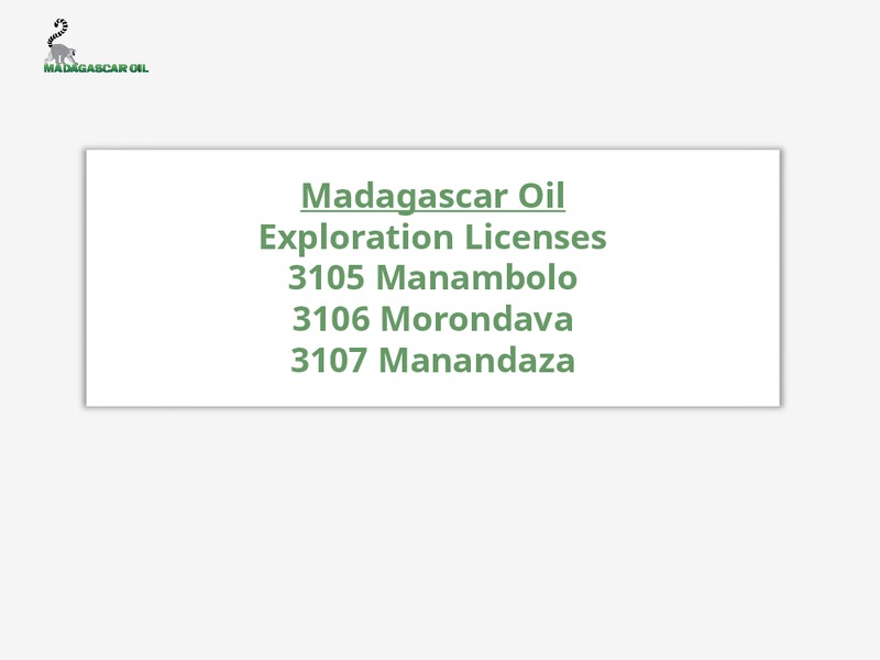 NOVEMBER 2013 CORPORATE PRESENTATION – Madagascar Oil – slide 29