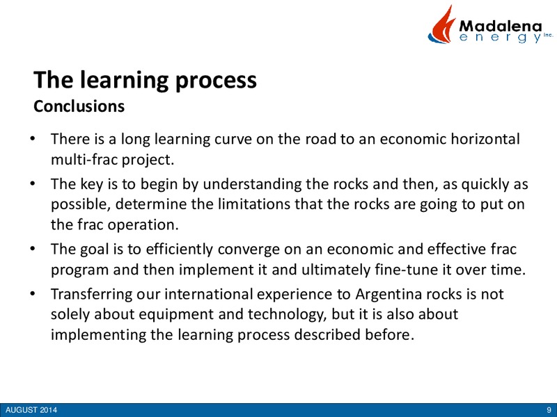 How Canadian and International Experience Drive Success – Madalena Energy Inc. – slide 9