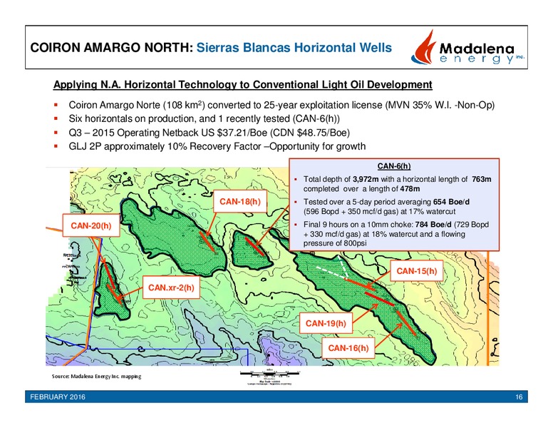 February 2016 Investor Presentation – Madalena Energy Inc. – slide 14