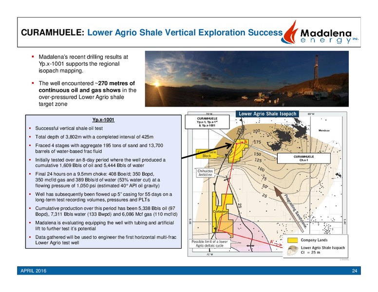 April 2016 Corporate Presentation – Madalena Energy Inc. – slide 23