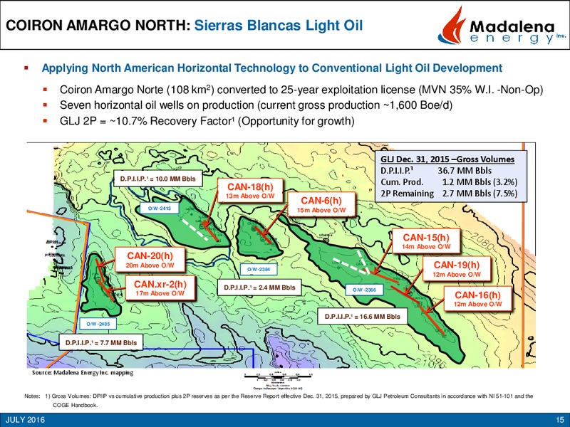 July 2016 Investor Presentation – Madalena Energy Inc. – slide 14