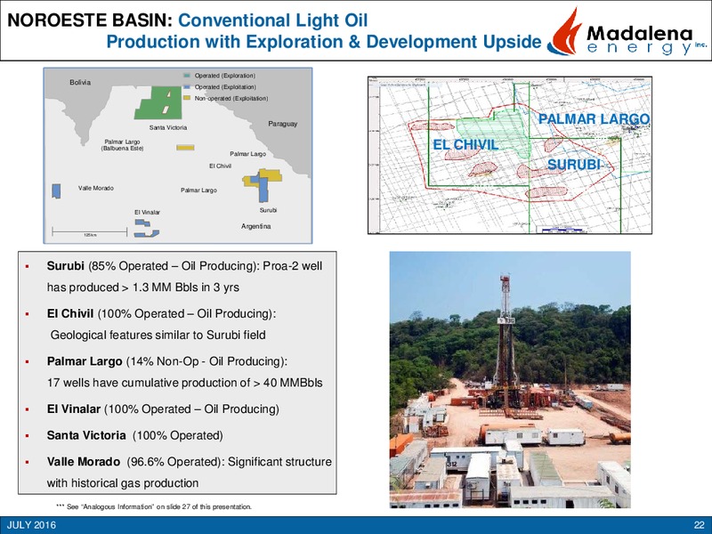 July 2016 Investor Presentation – Madalena Energy Inc. – slide 21