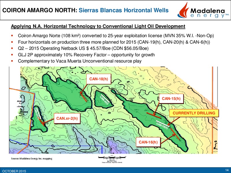 October 2015 Investor Presentation – Madalena Energy Inc. – slide 13