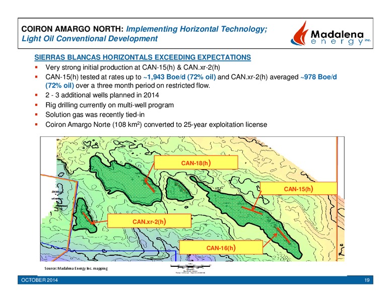 Corporate Presentation – Madalena Energy Inc. – slide 19