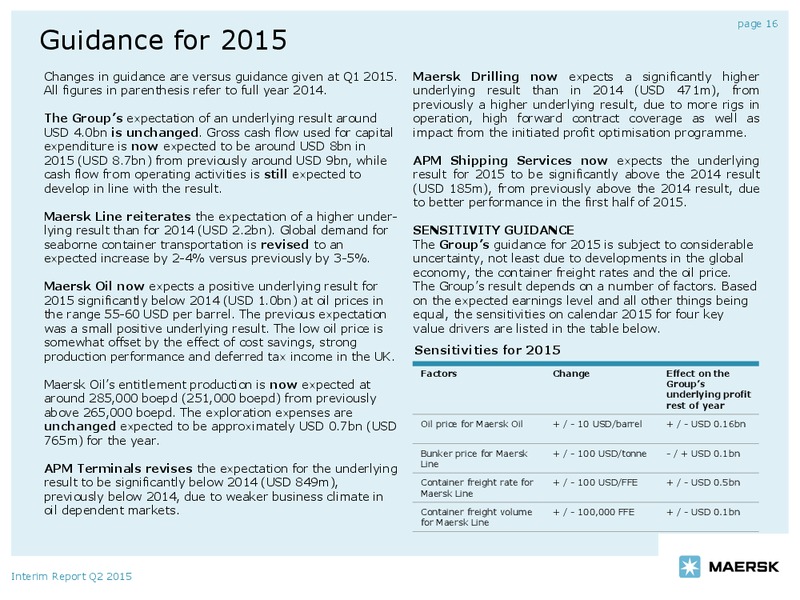 Q2 2015 Report – Maersk Drilling – slide 15