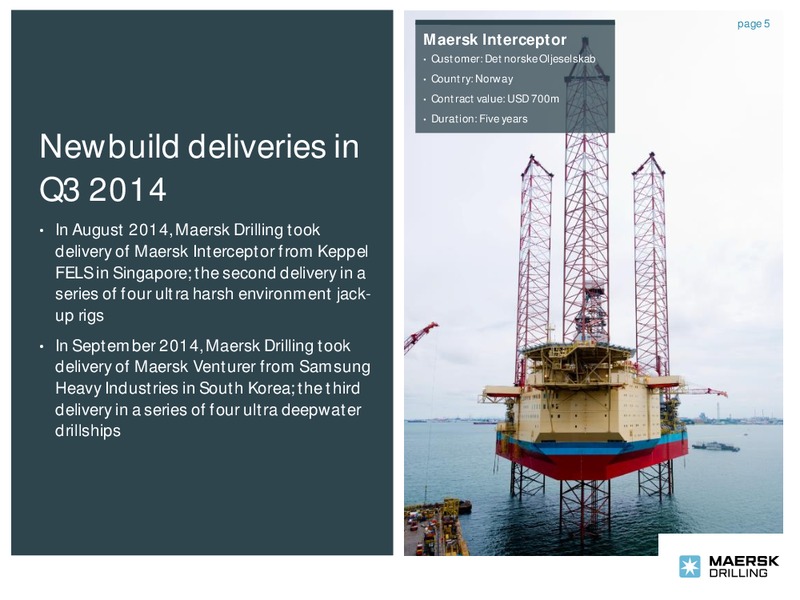 Q3 2014 – Maersk Drilling – slide 4