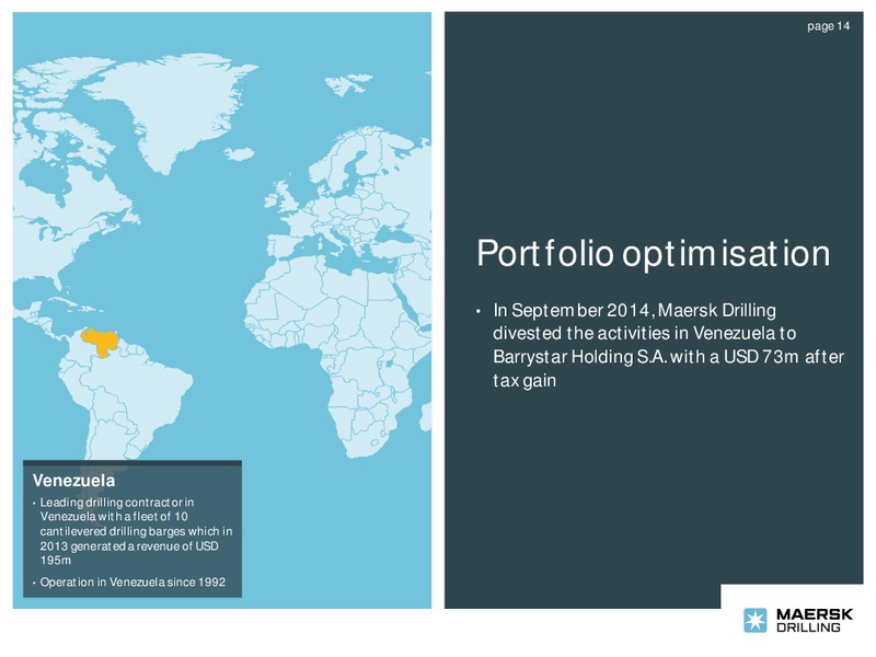 Q3 2014 – Maersk Drilling – slide 13