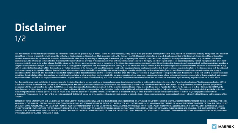 May 2019 Investor Presentation – Maersk Oil – slide 2