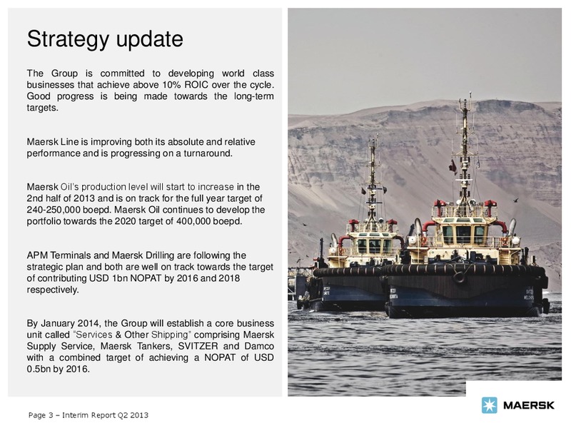 Q2 2013 EARNINGS CALL – Maersk Oil – slide 3