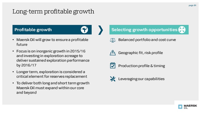 September 2015 Investor Presentation – Maersk Oil – slide 22
