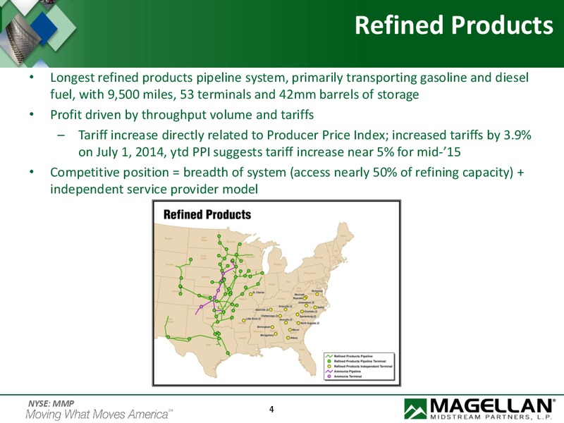 Mitsubishi UFJ Securities Oil & Gas Conference – Magellan Midstream Partners Lp – slide 3