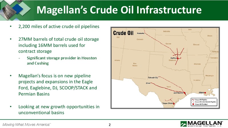 Crude Oil and Condensate Logistics and Export Opportunities – Magellan Midstream Partners Lp – slide 3